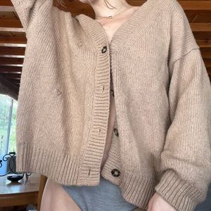 Brown Chunky Cardigan